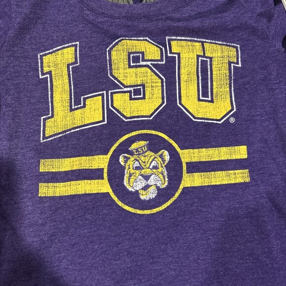 NEW Louisiana LSU Tigers The Yard Purple Hooded LS Shirt Toddler Boys 3T - Picture 3 of 5